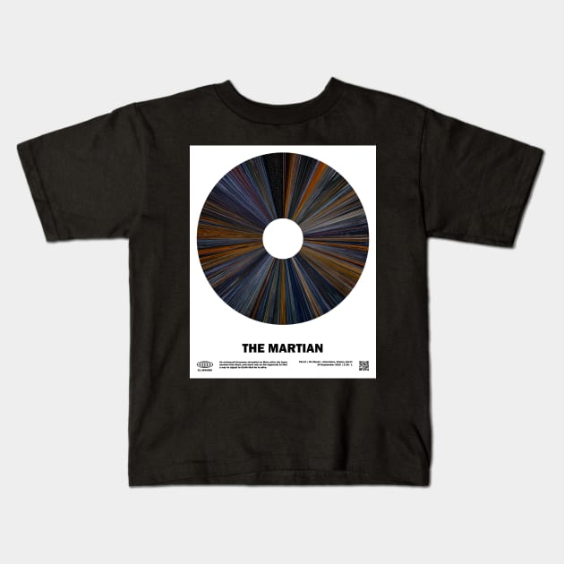 minimal_The Martian Warp Barcode Movie Kids T-Shirt by silver-light